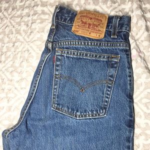 _VINTAGE_ Levi mom jeans, dark wash.